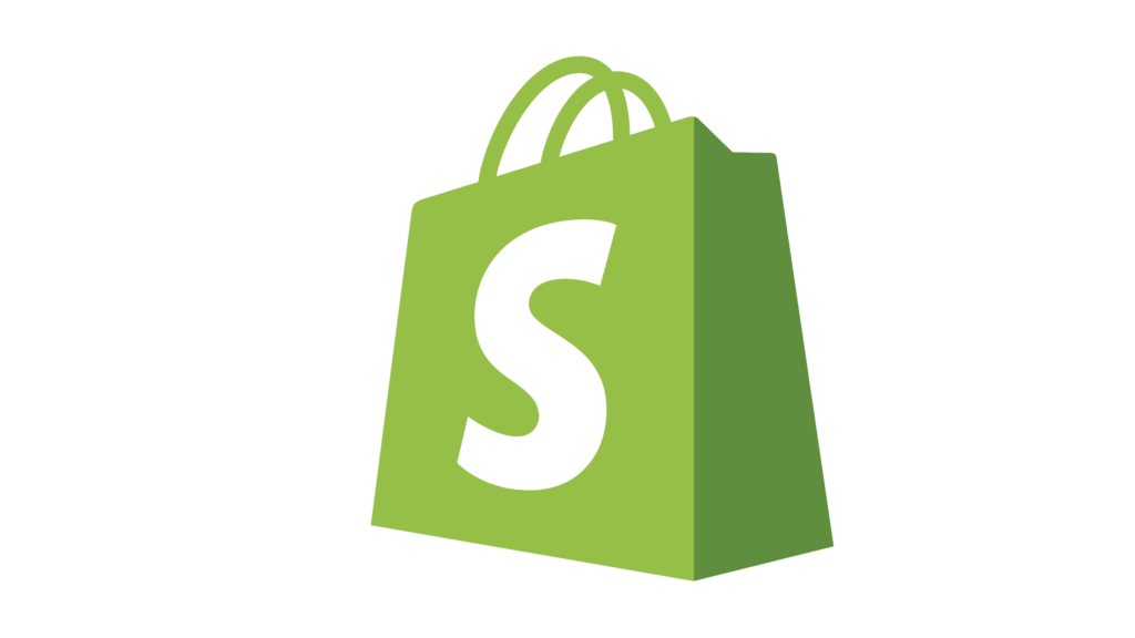 Green shopping bag with white letter 'S' on a black background.